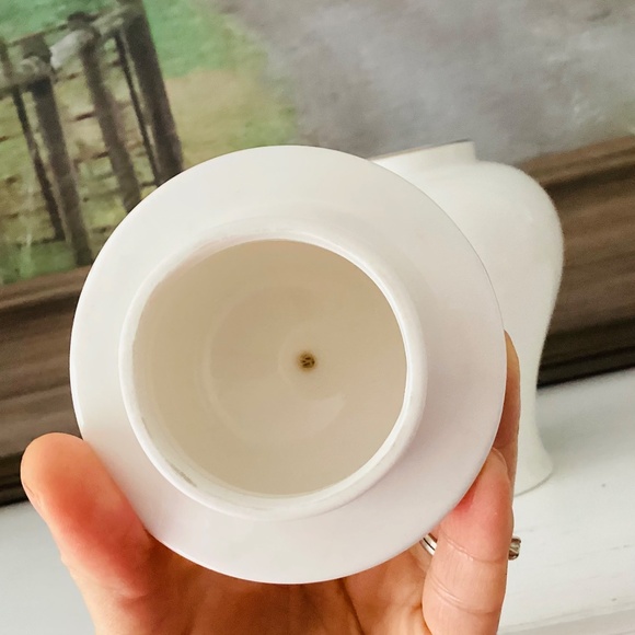 Vintage Translucent Bone China Ginger Jar White Gold Pink Floral Japan FLAW - Picture 7 of 12